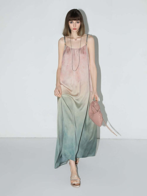 flowy gradient tie dye sundress all pink 1