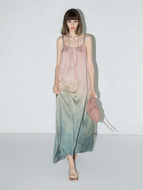 flowy gradient tie dye sundress all pink 1