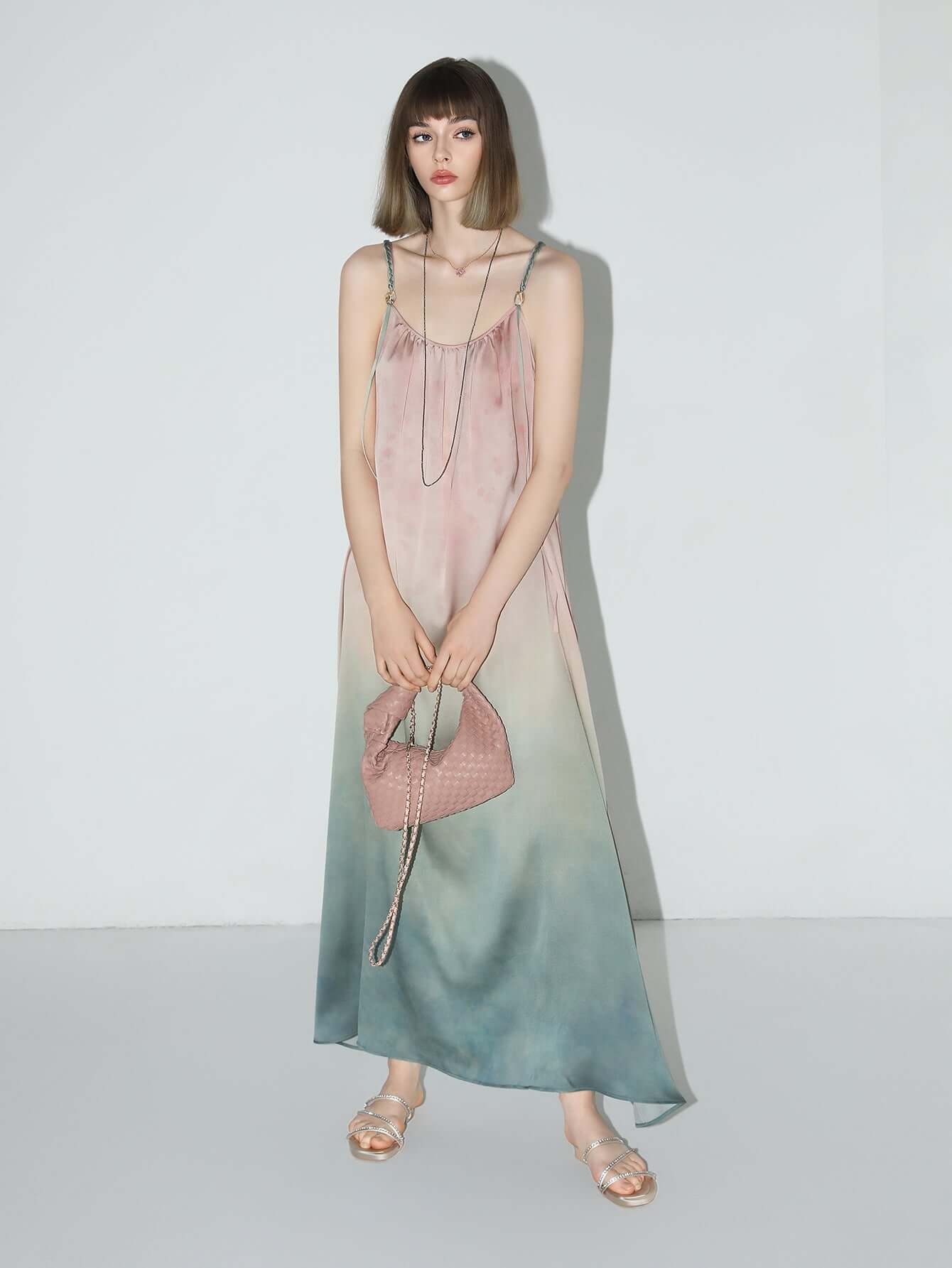 flowy gradient tie dye sundress all pink 3