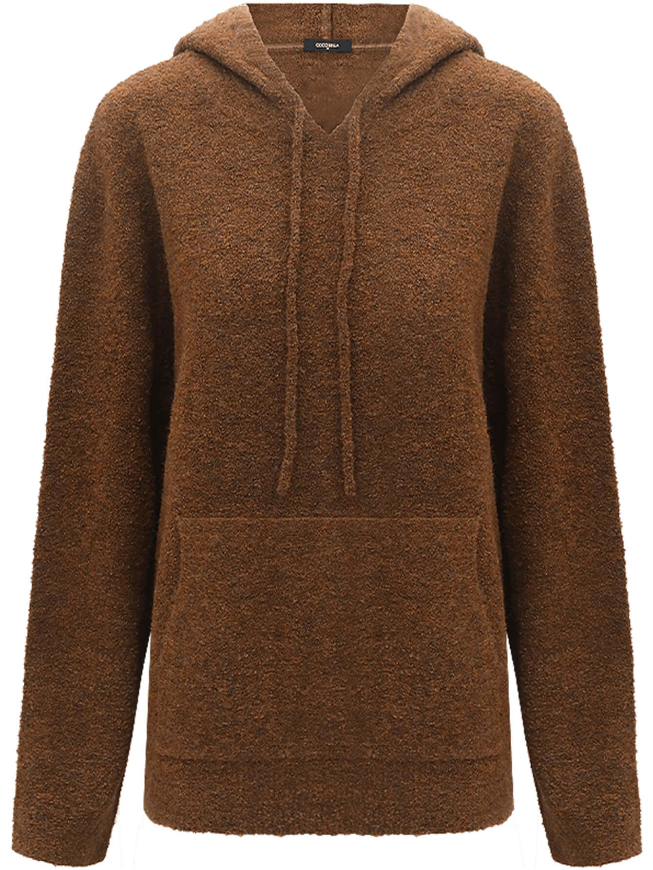 fluffy brown hooded sweater all brown 4