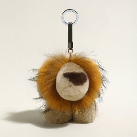 Fluffy Lion Plushie Bag Charm