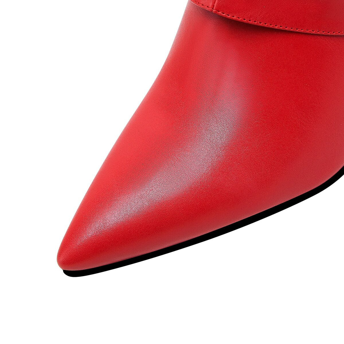 Foldover Knee High Boots with Pointed Toe and Concealed Wedge