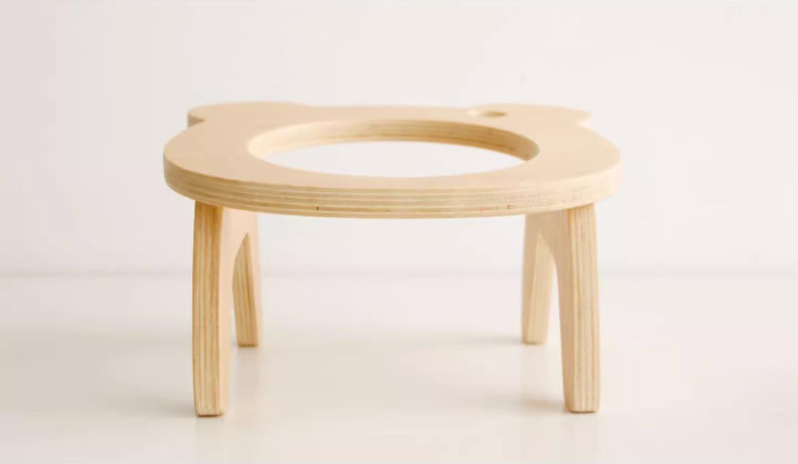 forest tree tilted double pet bowl with stand single 4