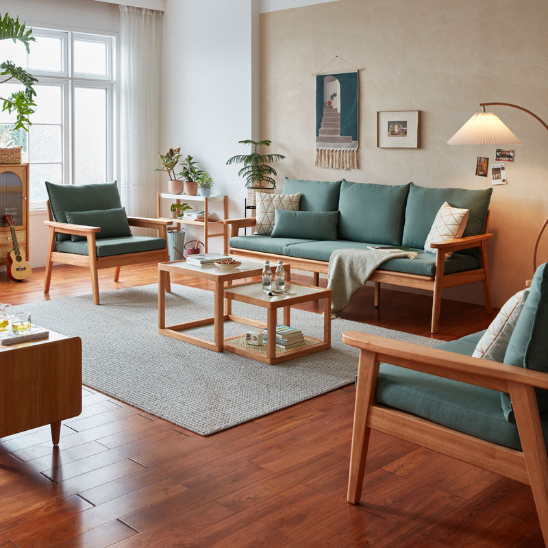 four seasons sofa set all green 3