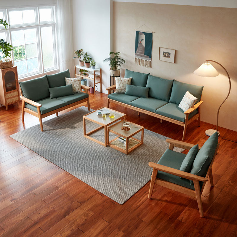 four seasons sofa set all green 4