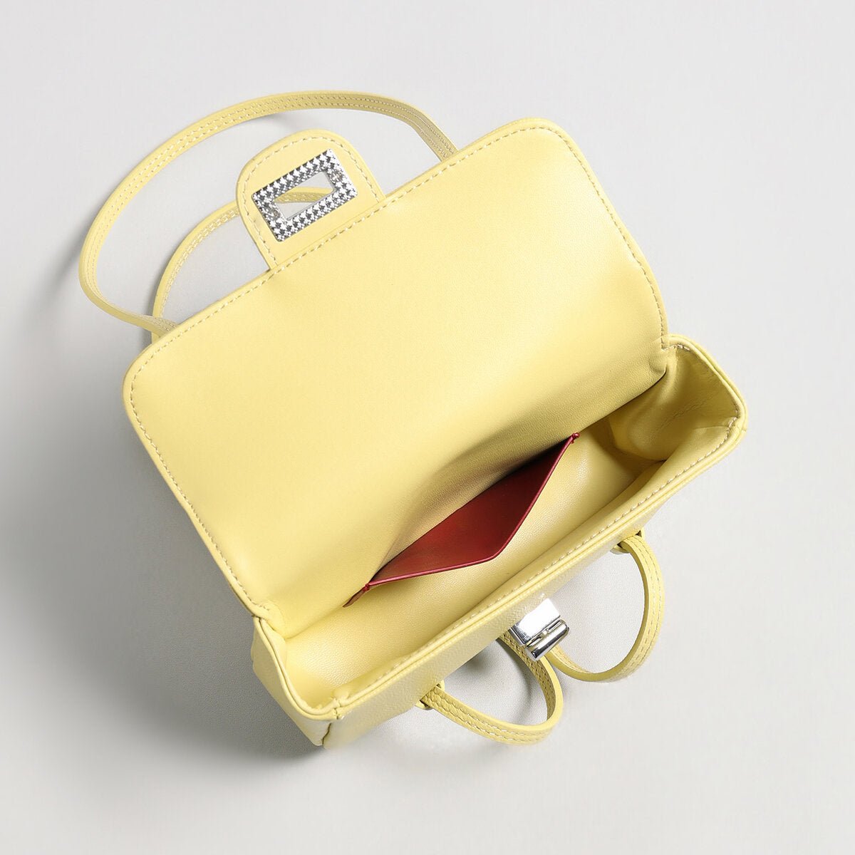 French Chic Pebbled Leather Baguette Bag – Underarm Shoulder Purse with Turn-Lock