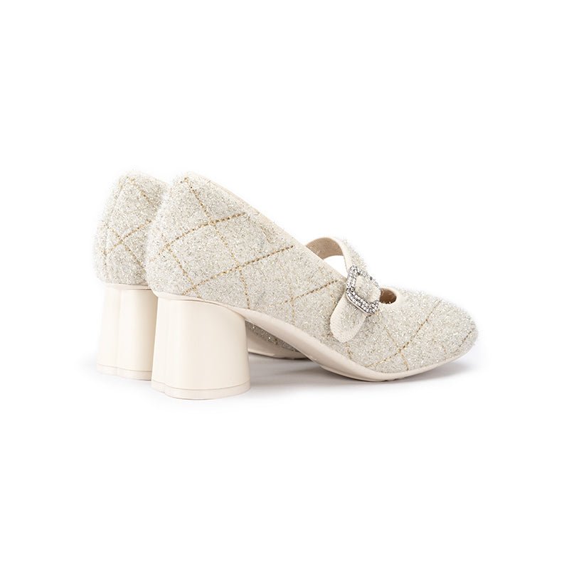 French Vintage Mary Jane Block Heels - 0cm