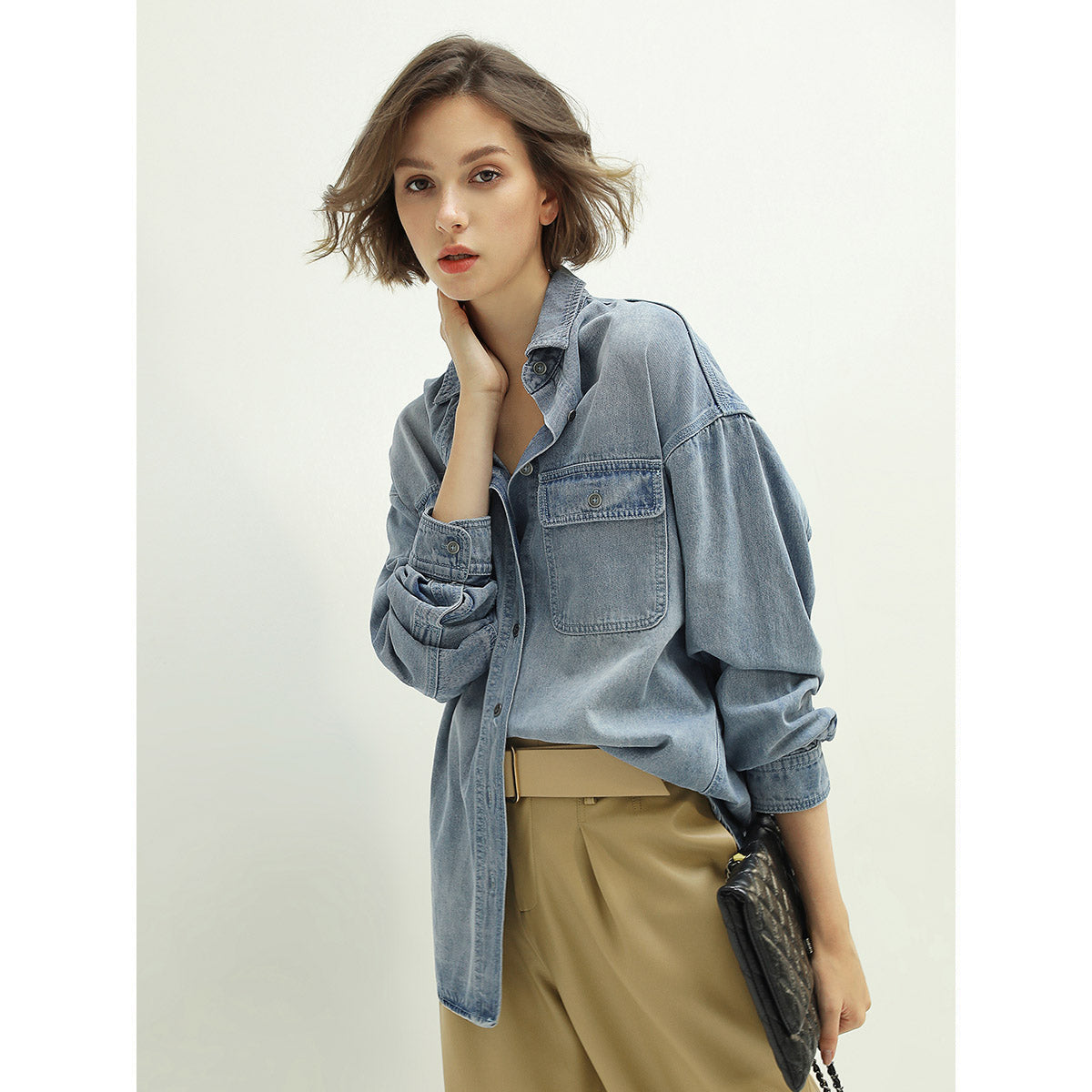 Fresh Blue Button up Denim Shirt