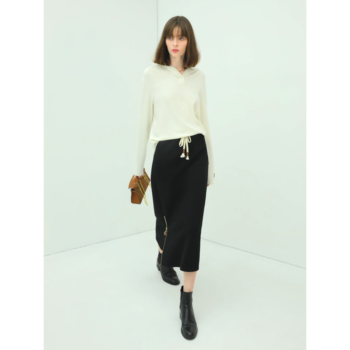 fresh soul white hooded sweater with patch details all white 2