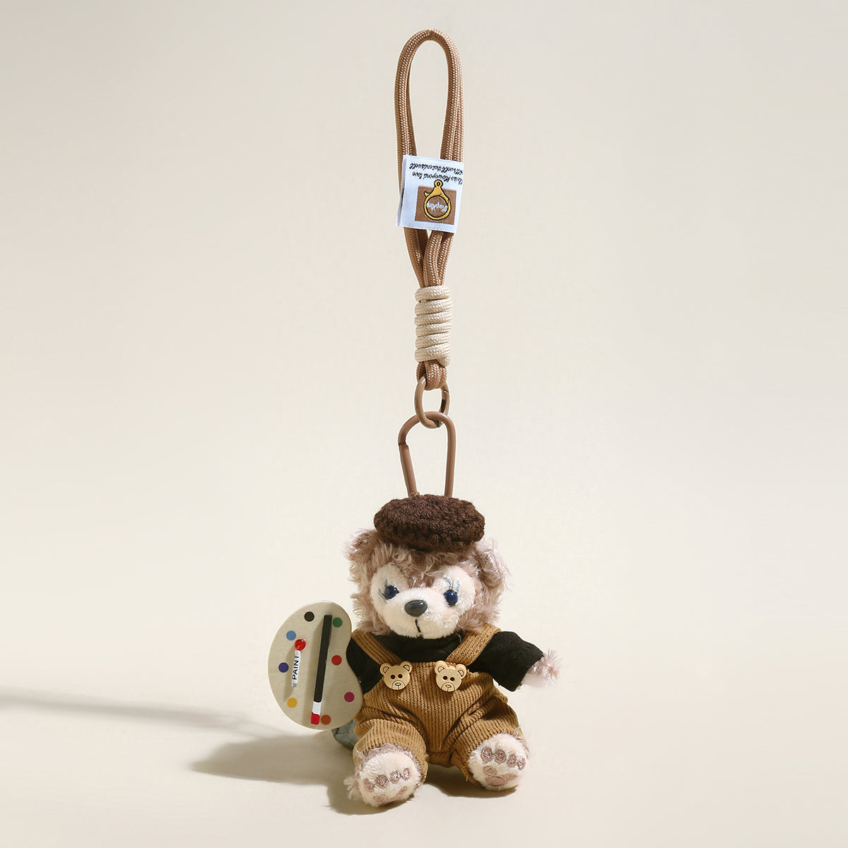 friendly bear bag charm brown 1