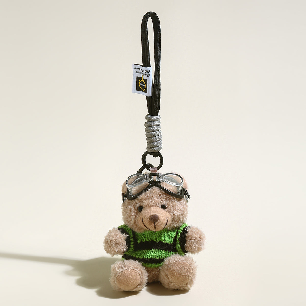 friendly bear bag charm green 1
