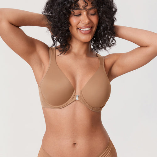 Front Closure Posture Support Underwire Plunge Bra