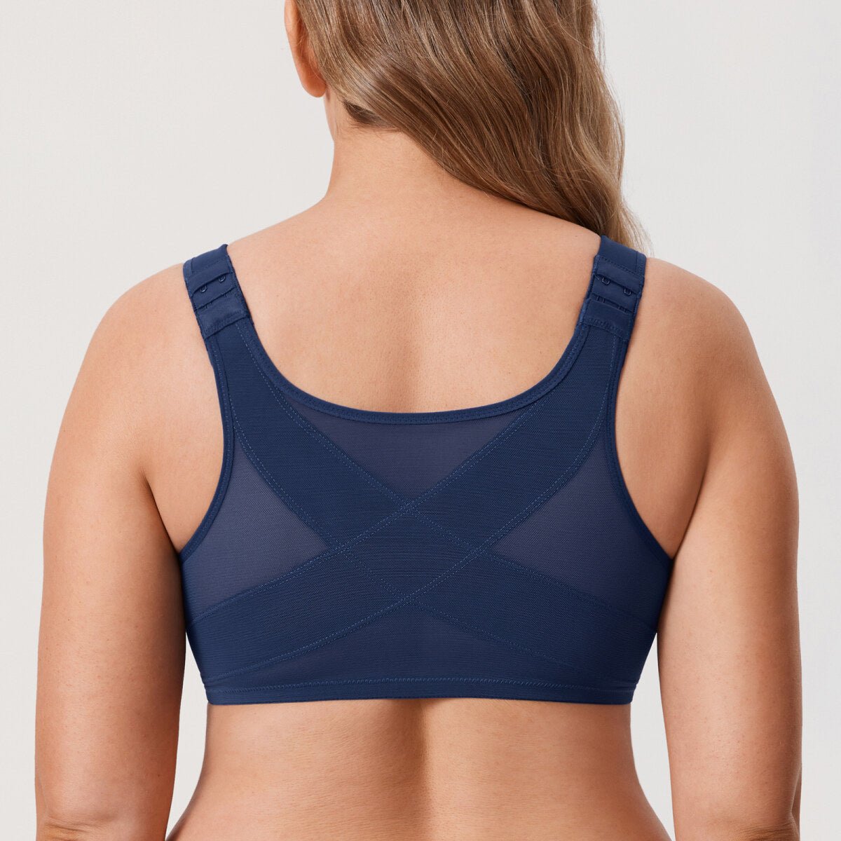 Front Closure Posture Support Underwire Plunge Bra