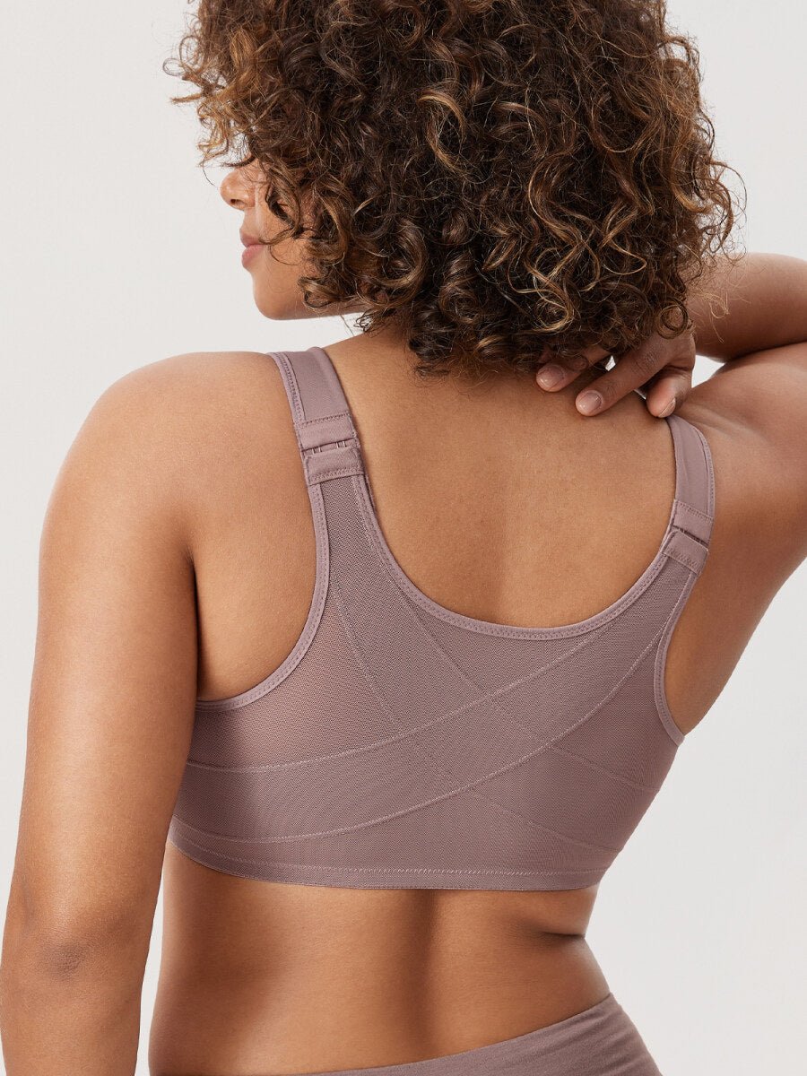 Front Closure Posture Support Underwire Plunge Bra