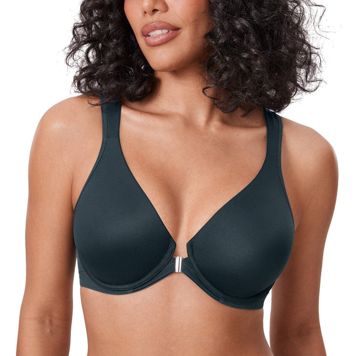 Front Closure Posture Support Underwire Plunge Bra