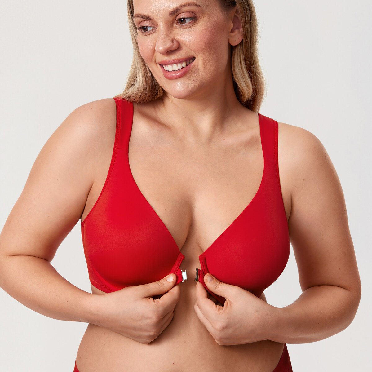 Front Closure Posture Support Underwire Plunge Bra