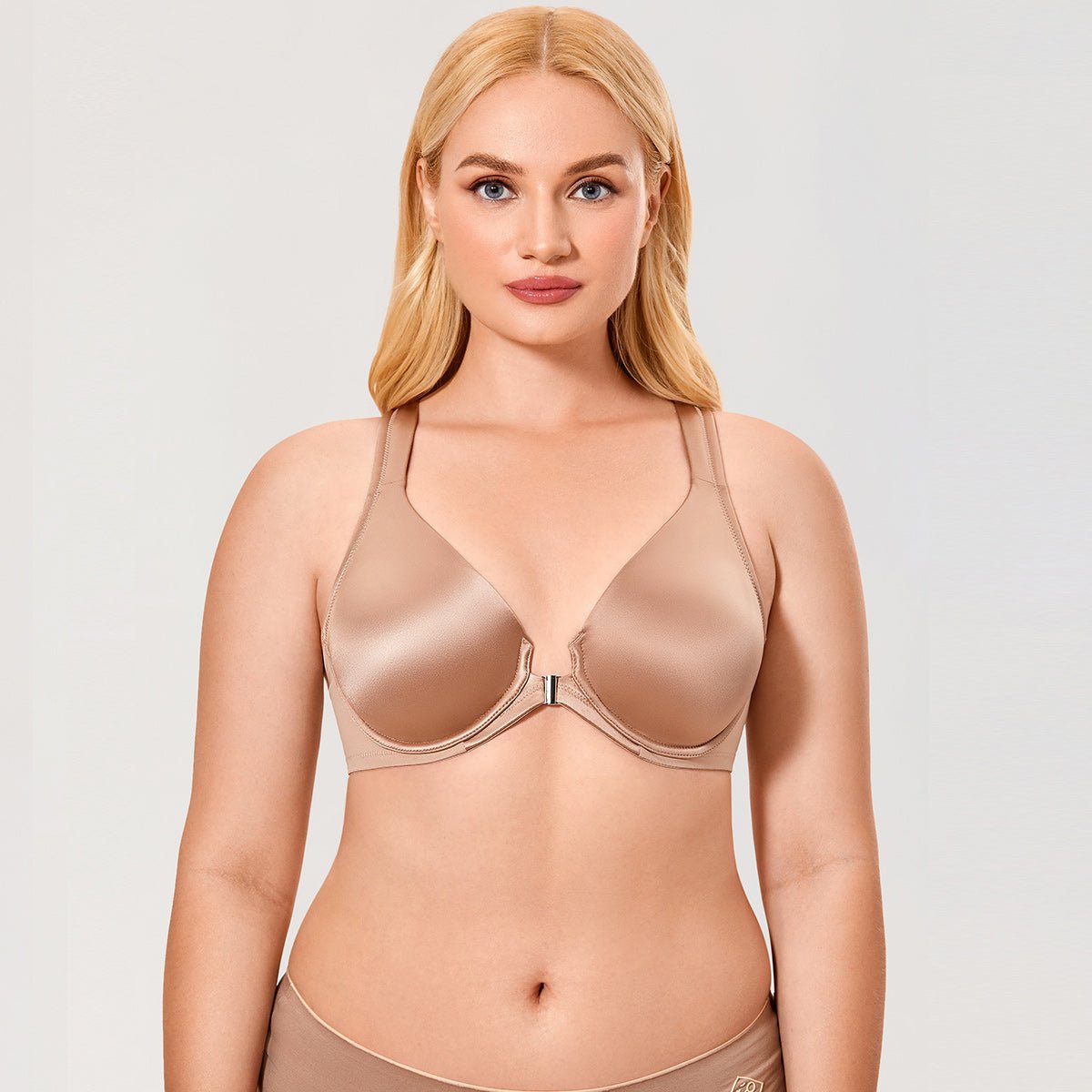Front Closure T - Back Underwire Plunge Bra