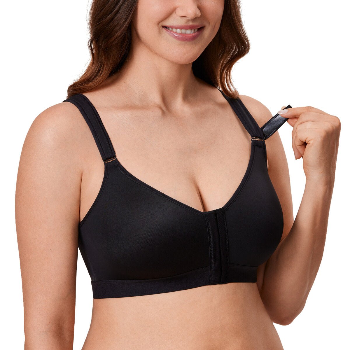 Front Closure X - Back Posture Support Wireless Full Coverage Bra