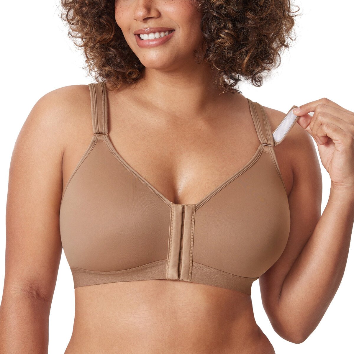Front Closure X - Back Posture Support Wireless Full Coverage Bra