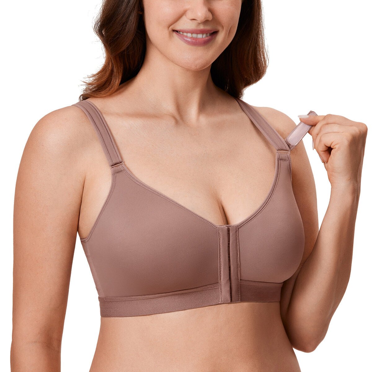 Front Closure X - Back Posture Support Wireless Full Coverage Bra