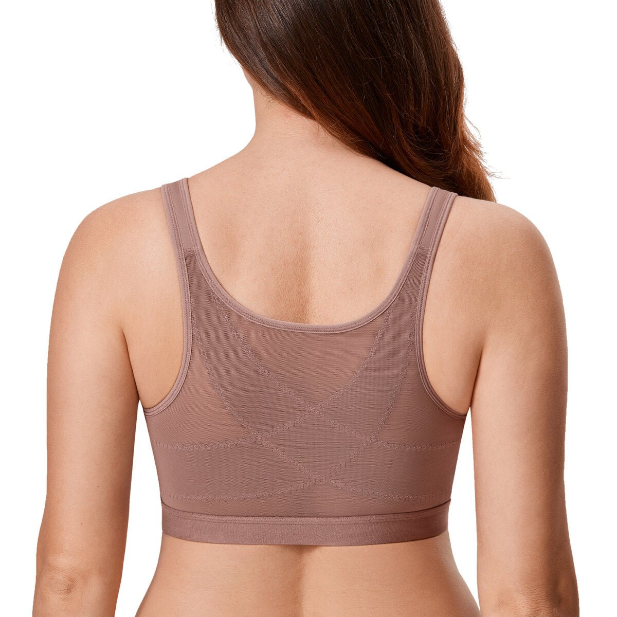 Front Closure X - Back Posture Support Wireless Full Coverage Bra