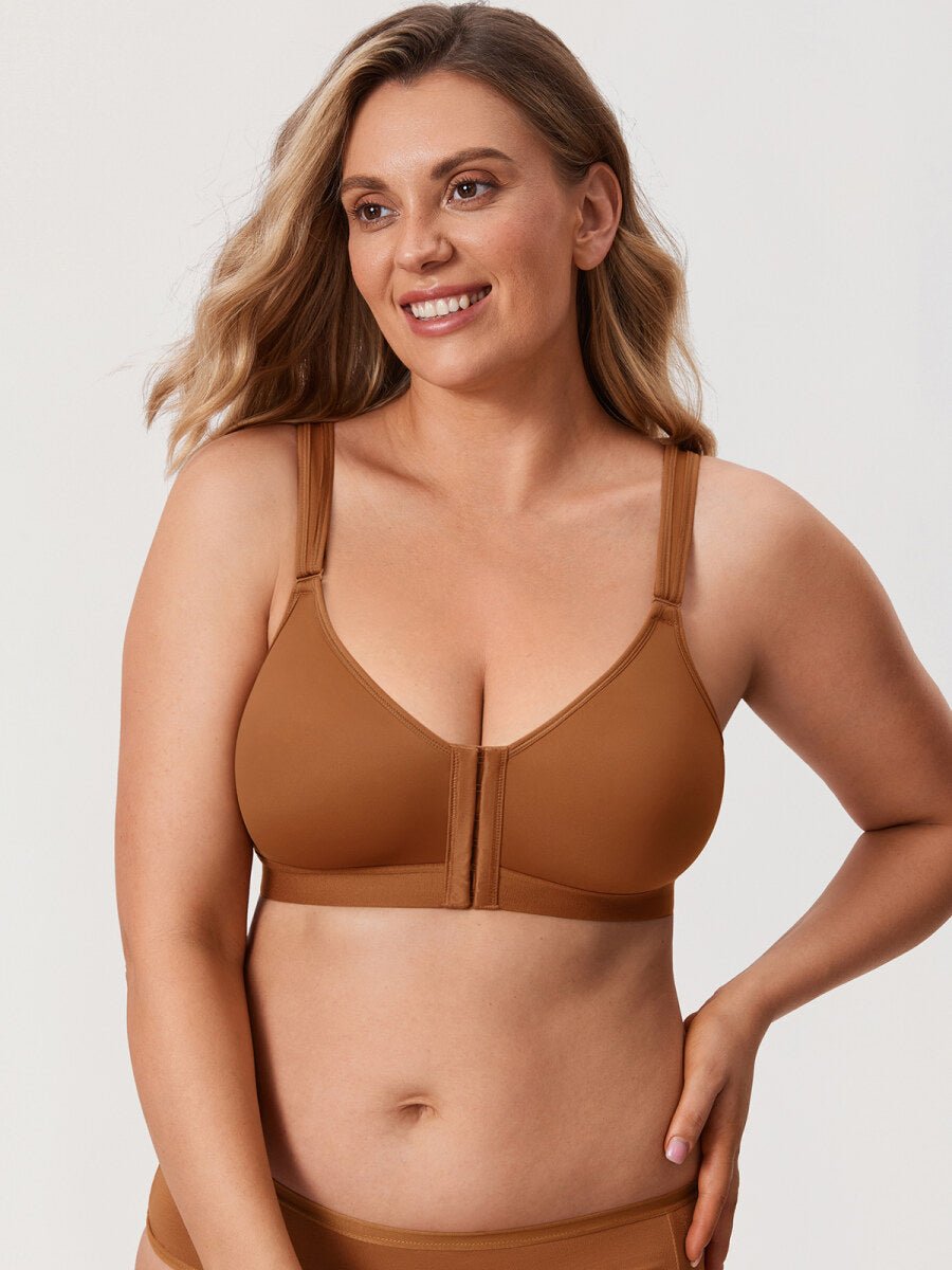Front Closure X - Back Posture Support Wireless Full Coverage Bra