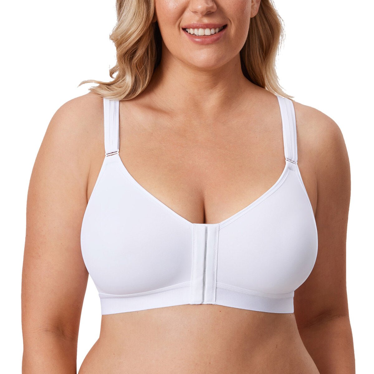 Front Closure X - Back Posture Support Wireless Full Coverage Bra
