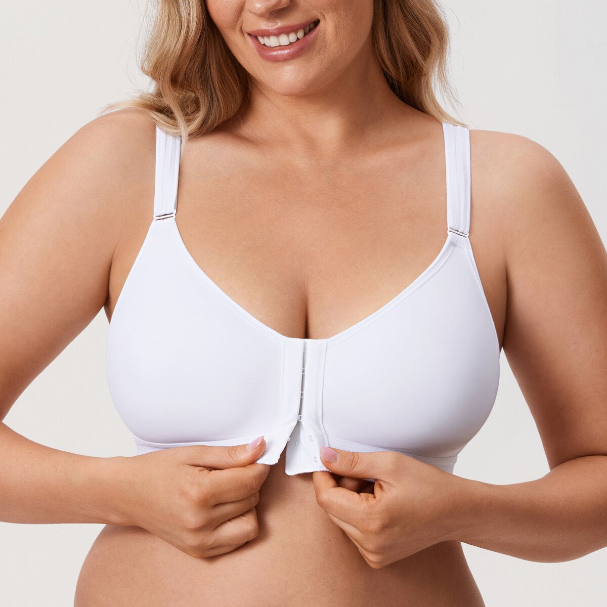 Front Closure X - Back Posture Support Wireless Full Coverage Bra