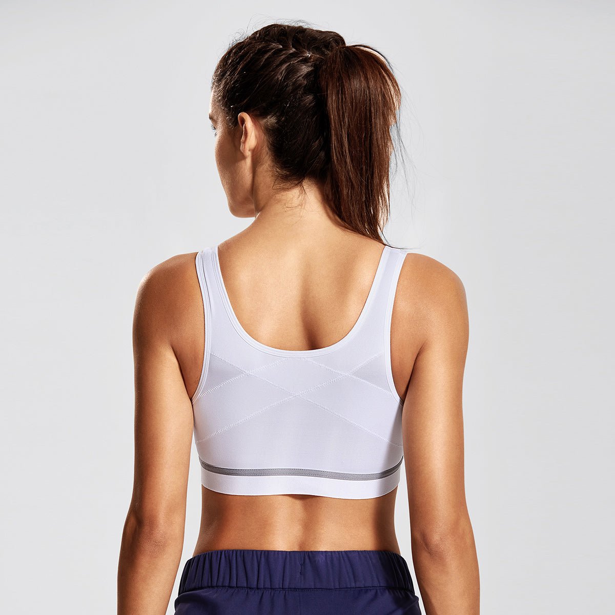 Full Zip Front High Support Wireless Sports Bra