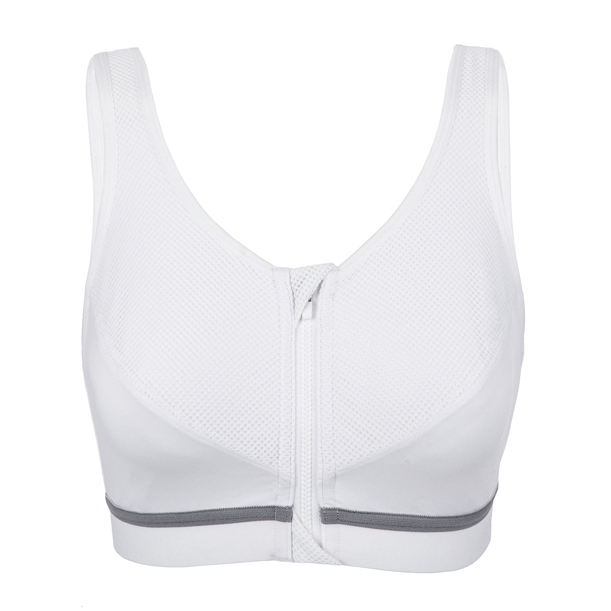 Full Zip Front High Support Wireless Sports Bra