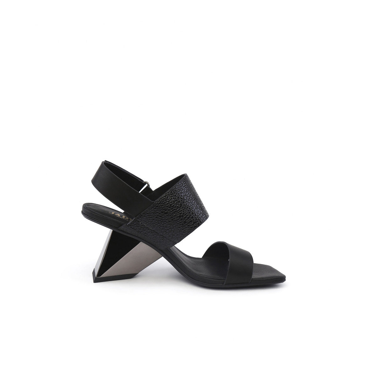 fusion strap slingback sandals all black 3
