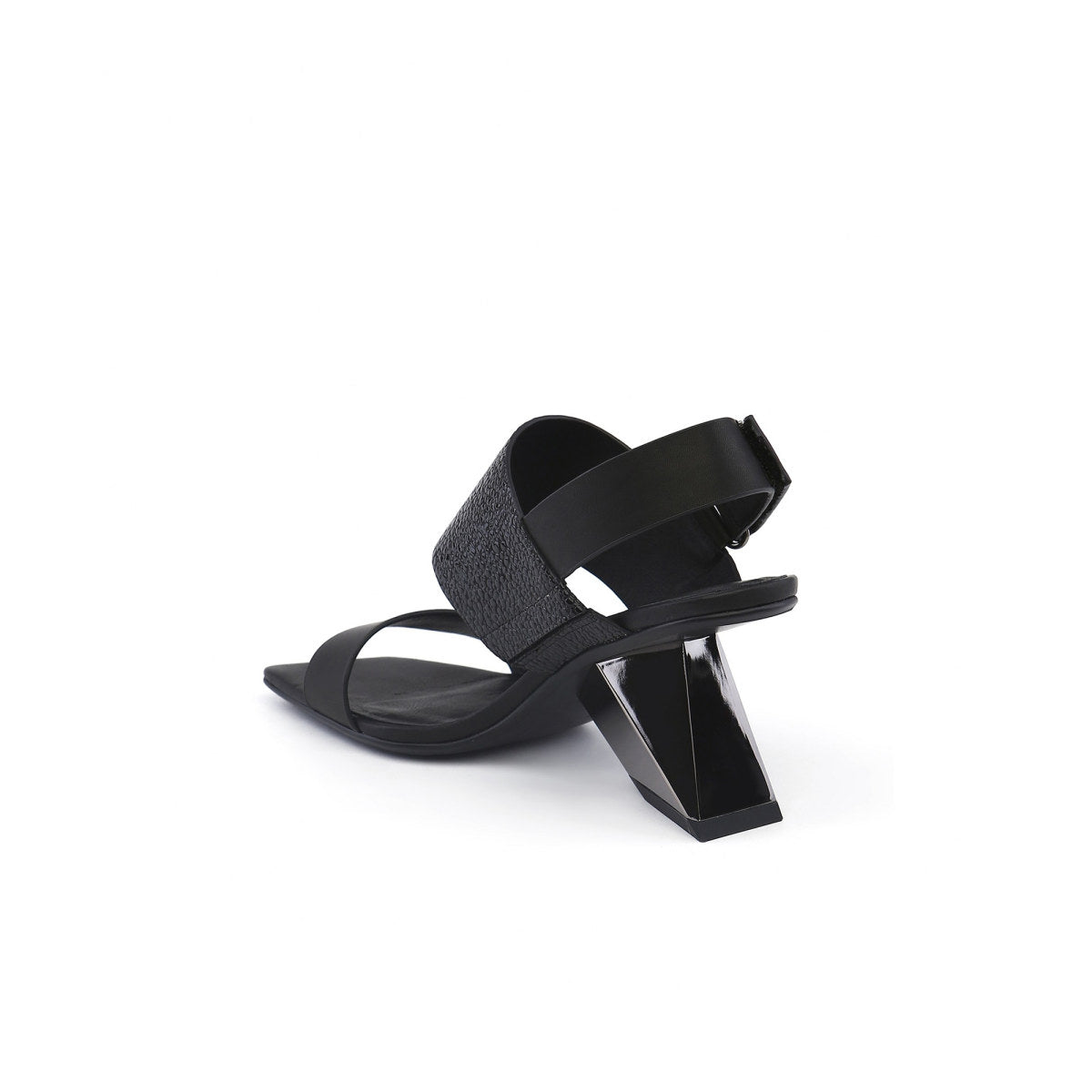 fusion strap slingback sandals all black 4