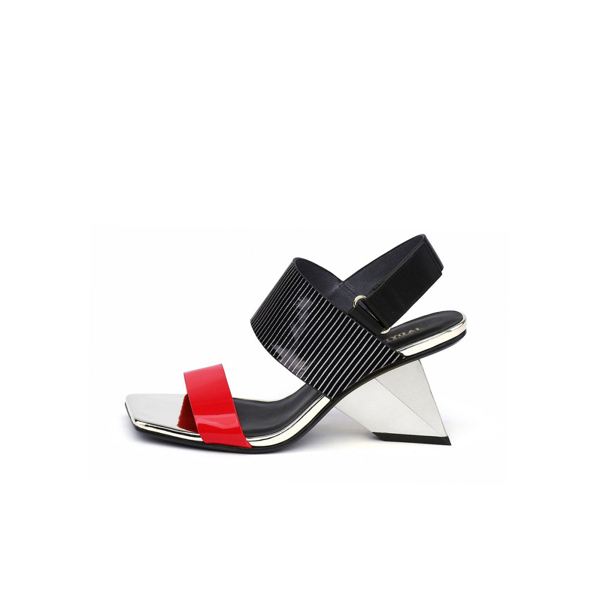 fusion strap slingback sandals all red 1