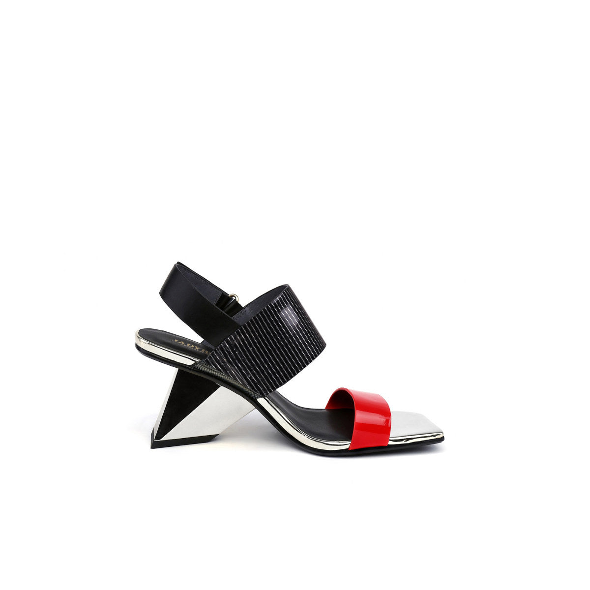 fusion strap slingback sandals all red 3