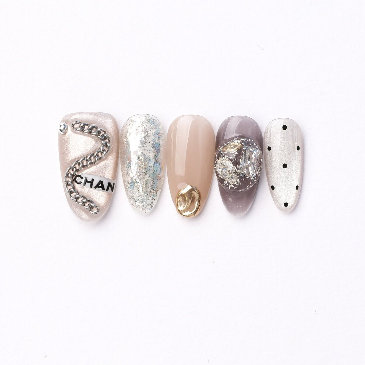 Gabrielle Mixed-Media Press-On Nails