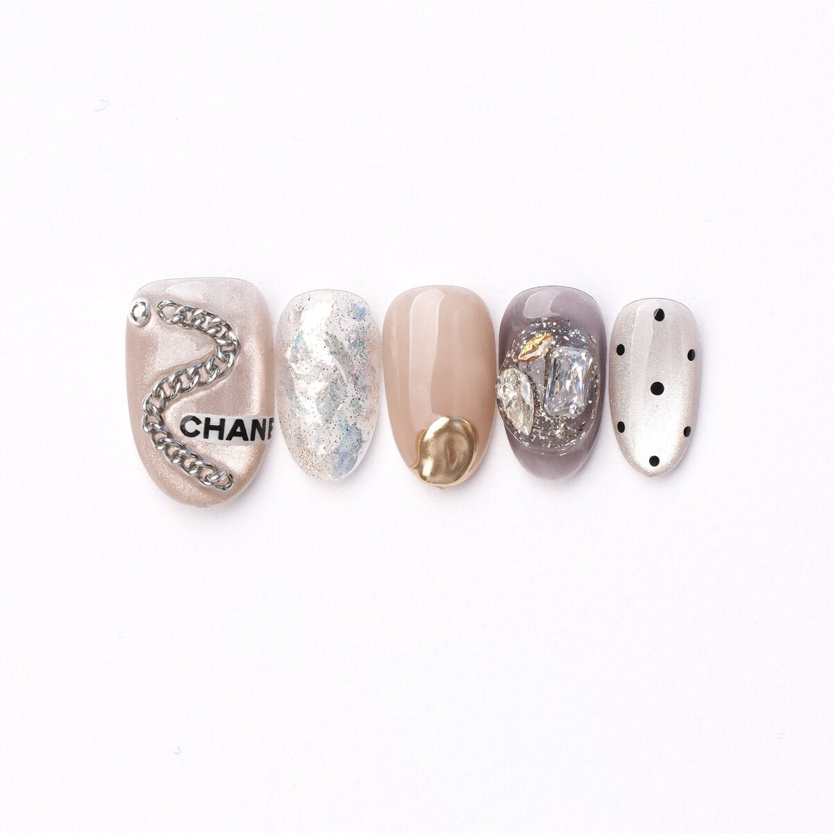 Gabrielle Mixed-Media Press-On Nails