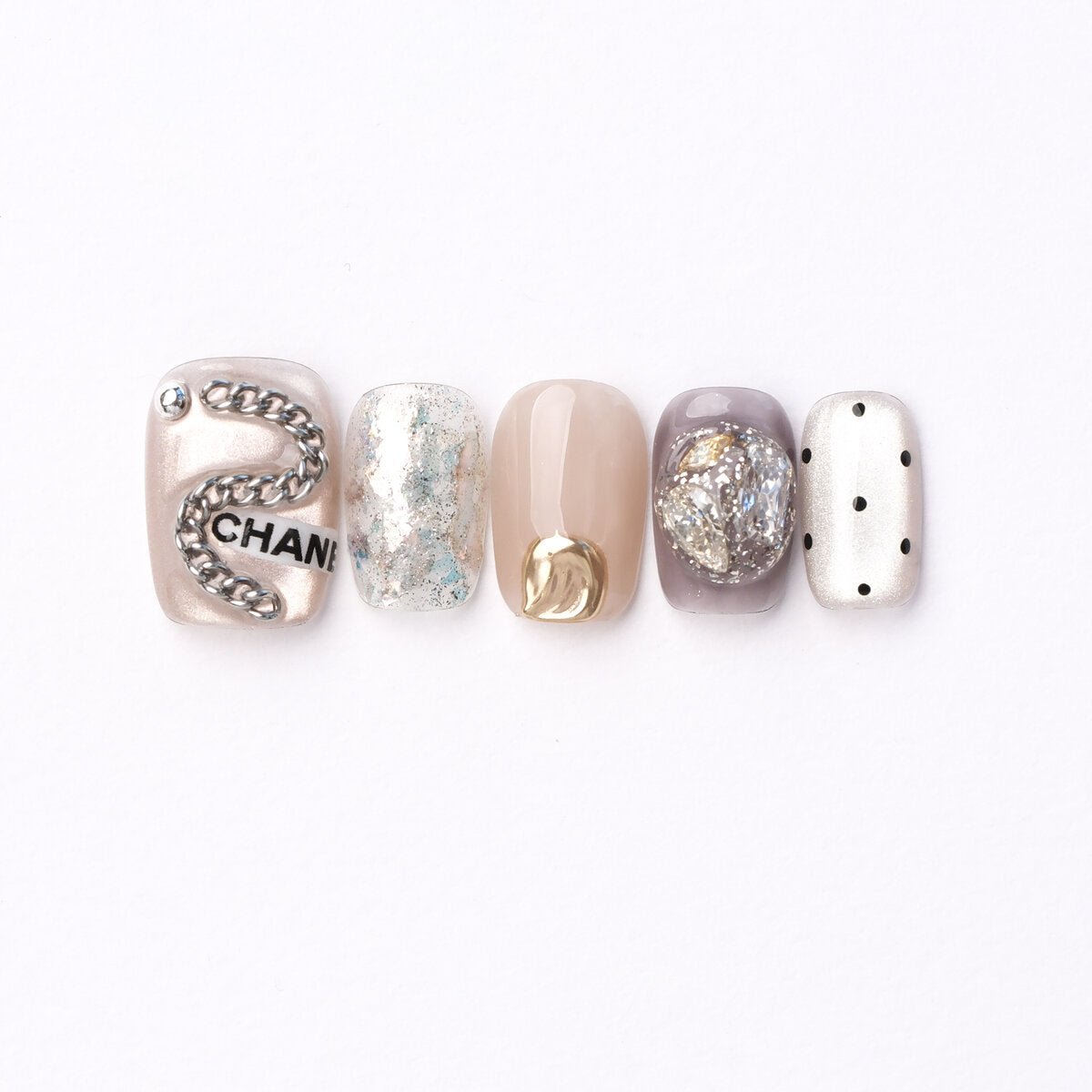 Gabrielle Mixed-Media Press-On Nails