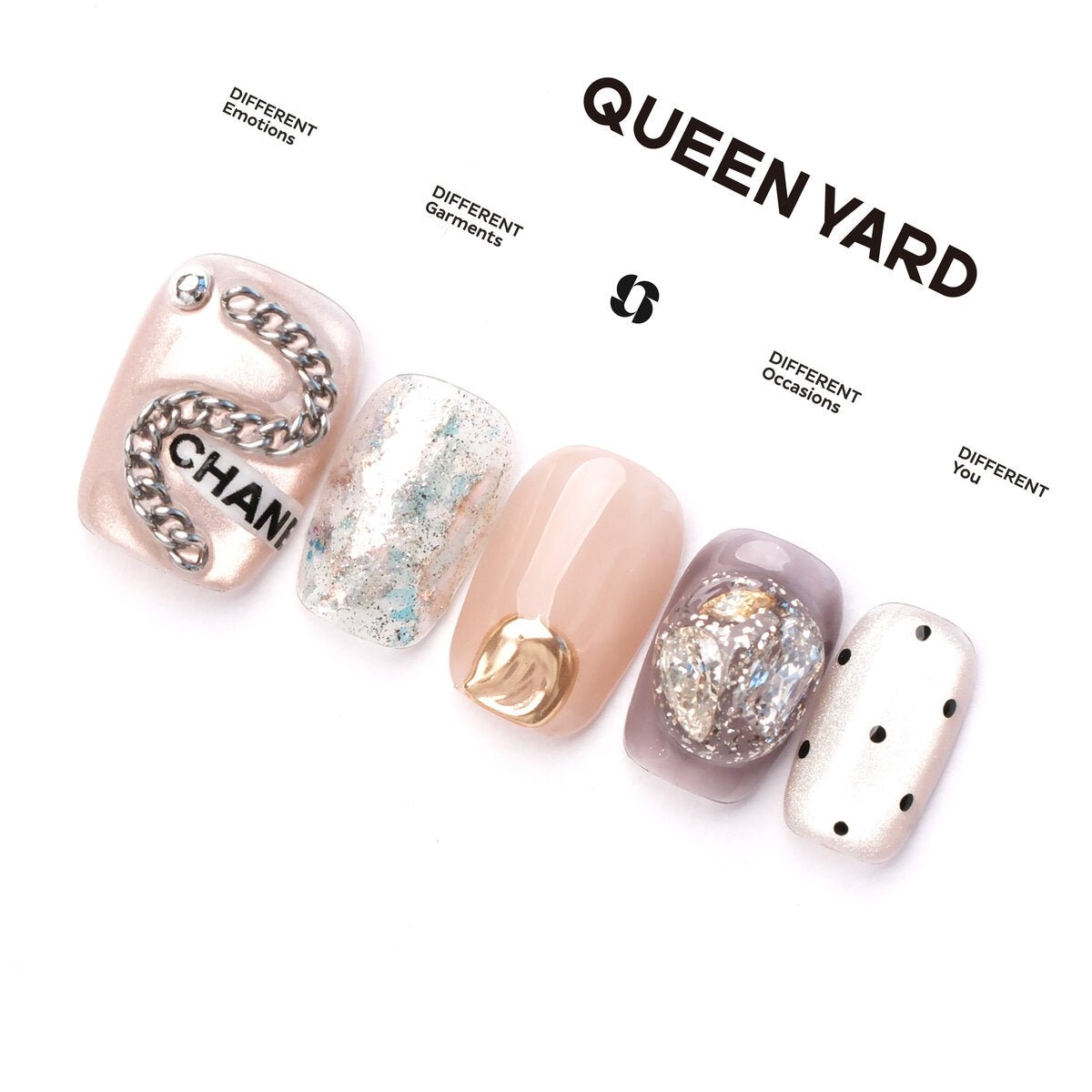 Gabrielle Mixed-Media Press-On Nails