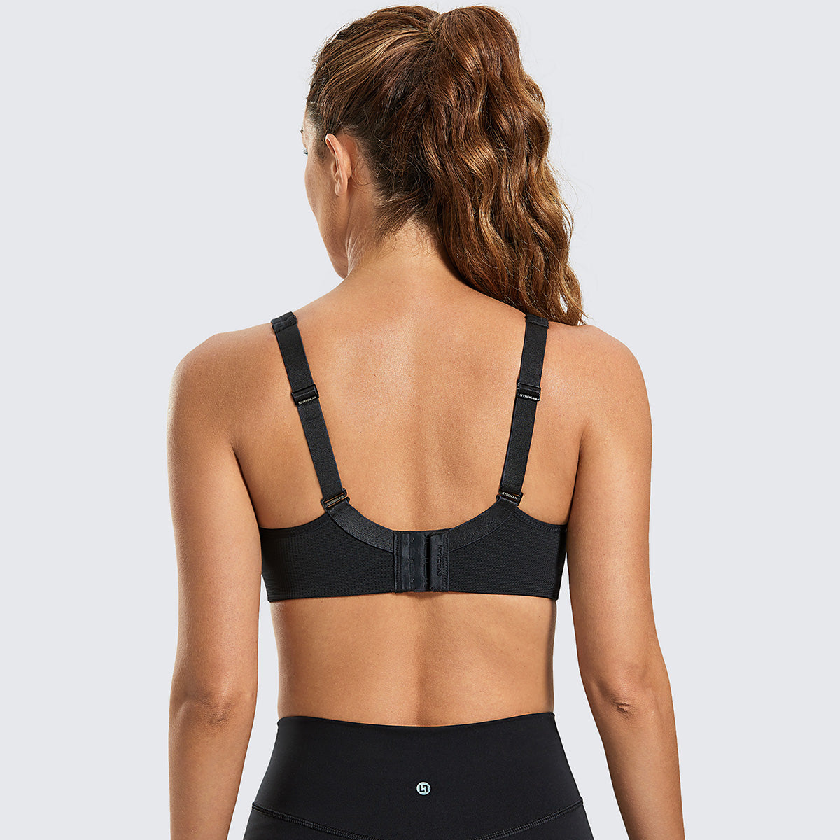 gentle comfort high impact padded sports bra all black 3
