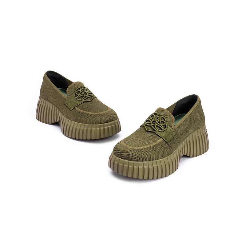 gentleman slip on soft sole platform loafers all avocado 2