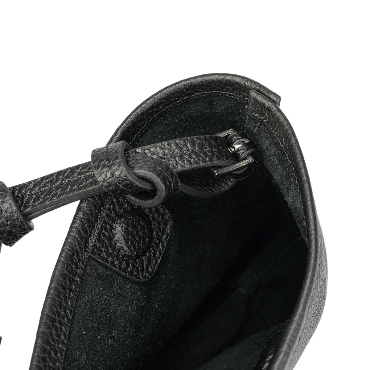 Genuine Tuscany Leather Mini Bucket Bag – Convertible Knotted Strap Crossbody Handbag