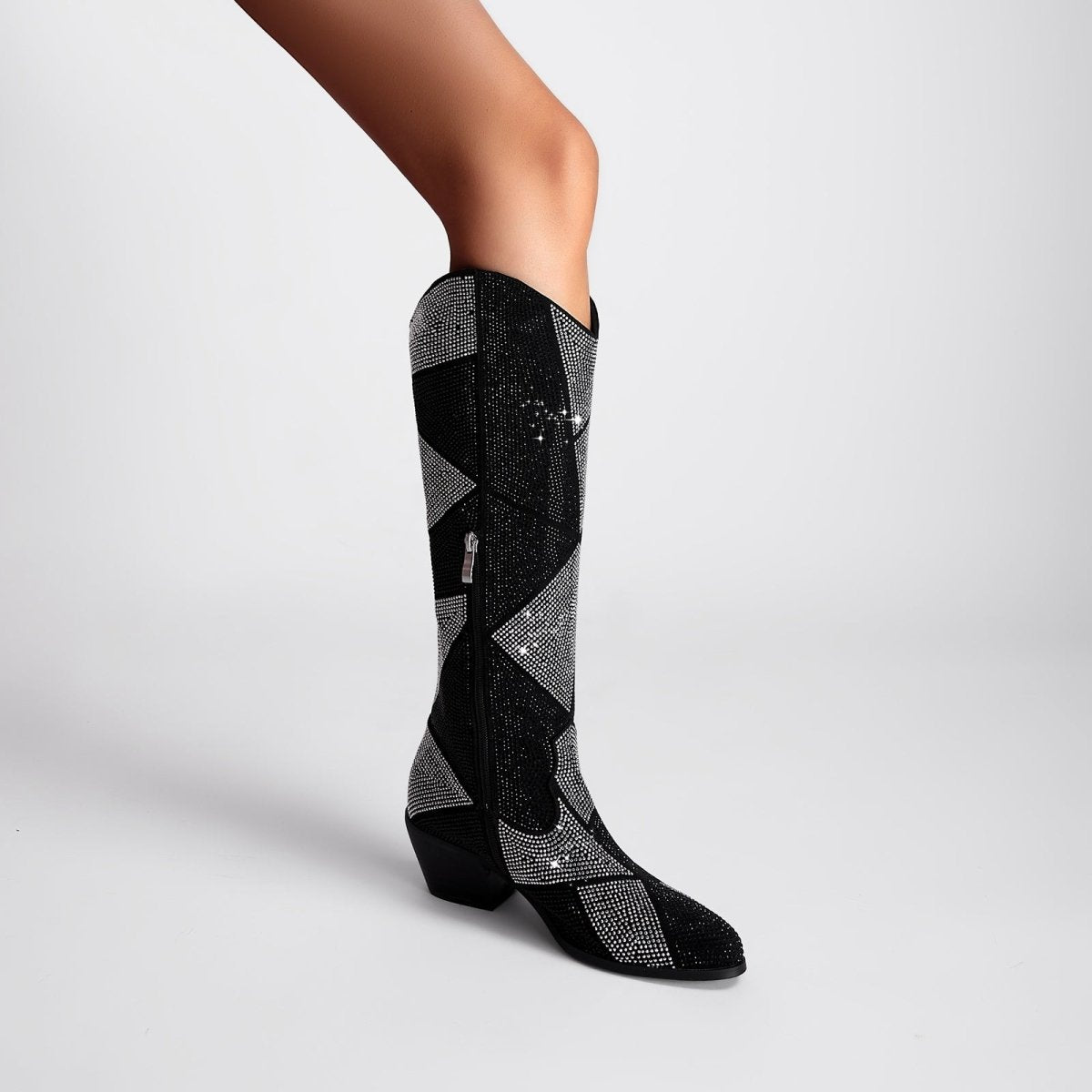 geometric - black - silver - sparkle - western - knee - high - boots_all_black_7.jpg