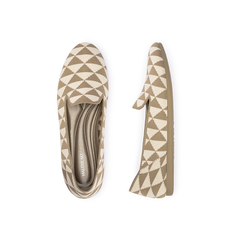Geometric Soft Soled Slip On Commuter Loafers - 0cm
