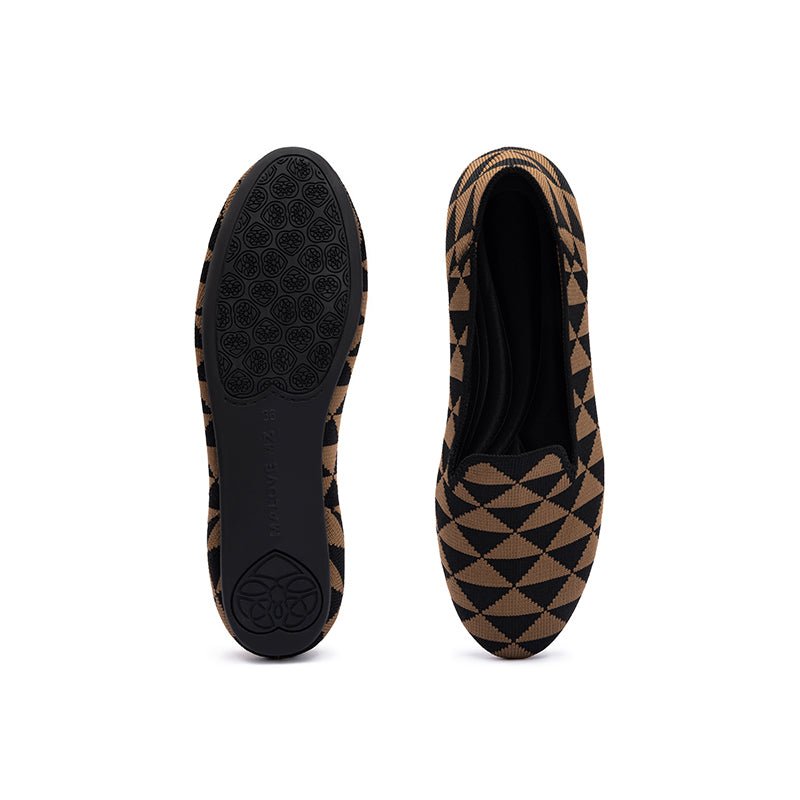 Geometric Soft Soled Slip On Commuter Loafers - 0cm