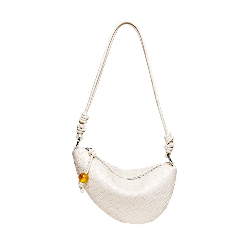 Giovanna Woven Crescent Shoulder Bag