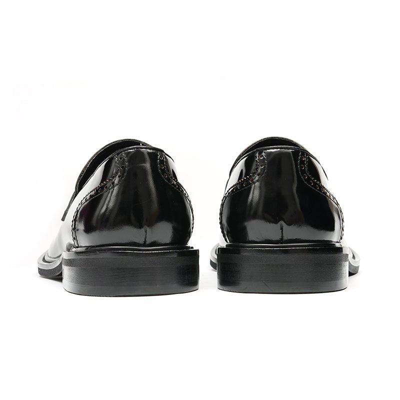 Glossy Calfskin Contemporary Penny Loafers for Men - 0cm
