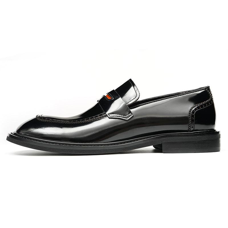 Glossy Calfskin Contemporary Penny Loafers for Men