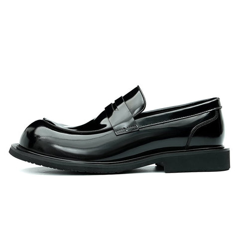 Glossy Calfskin Large Toe Loafers for Men