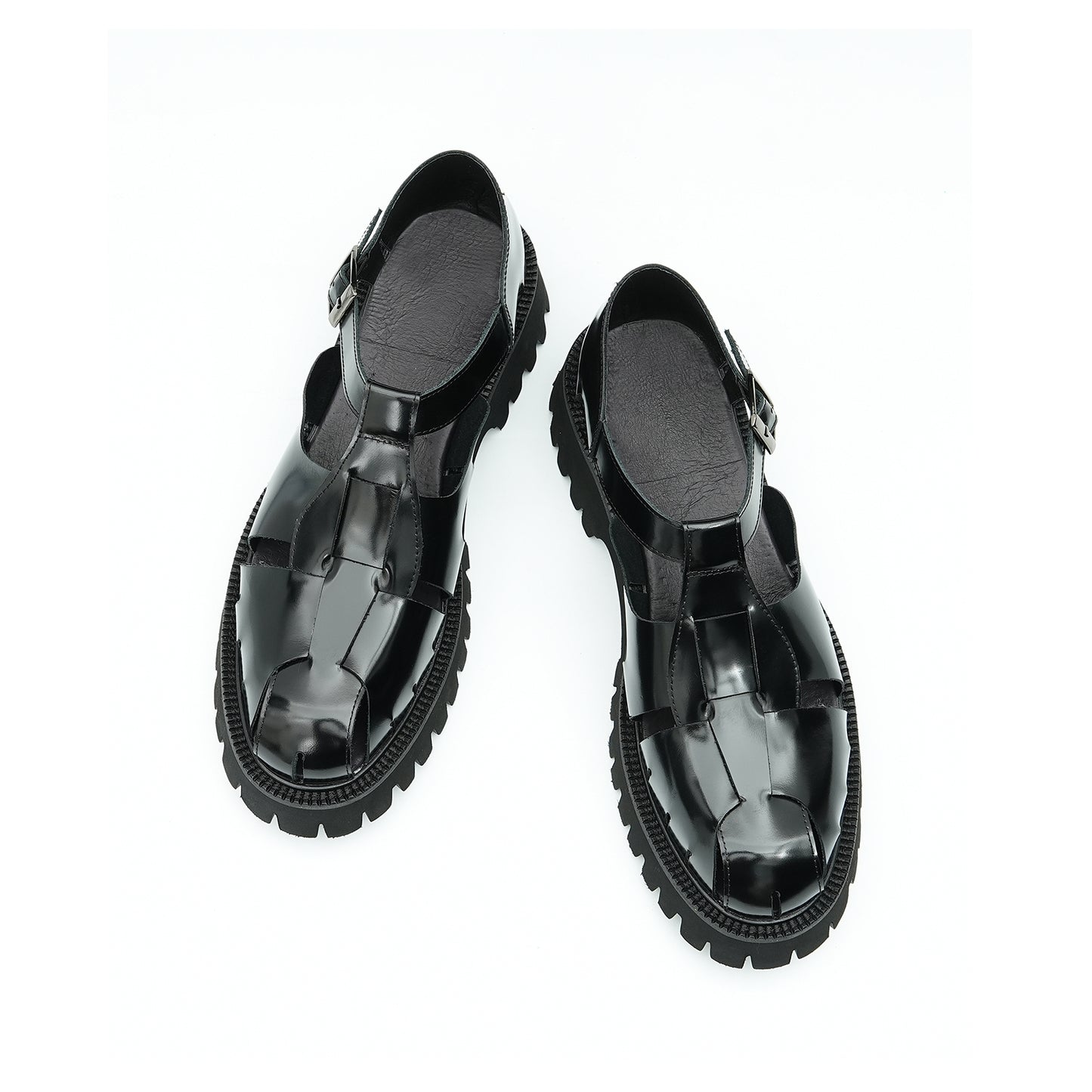 glossy-calfskin-modern-roman-sandals-for-men_all_black_7.JPG