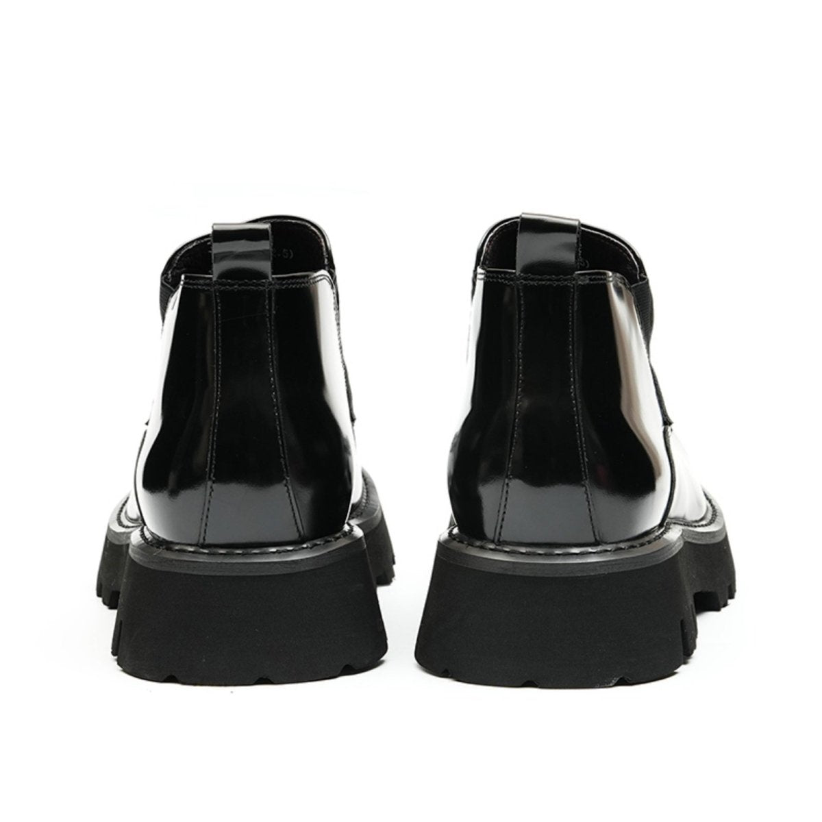 Glossy Calfskin Refined Toe Chelsea Boots for Men - 0cm
